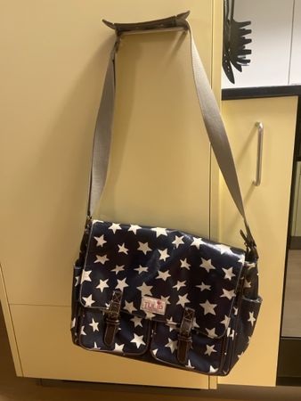 Umhängetasche Tulip blau mit Sterne gebraucht
