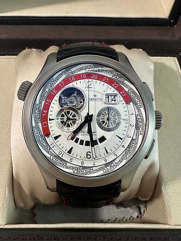 Zenith Orologi: Zenith El Primero Grande Class Multicity Traveller – Usato da Zürich venduto da timeio-swapwatch