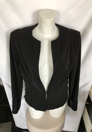 Veste noire 101 Idées avec liens sur le côté taille S
