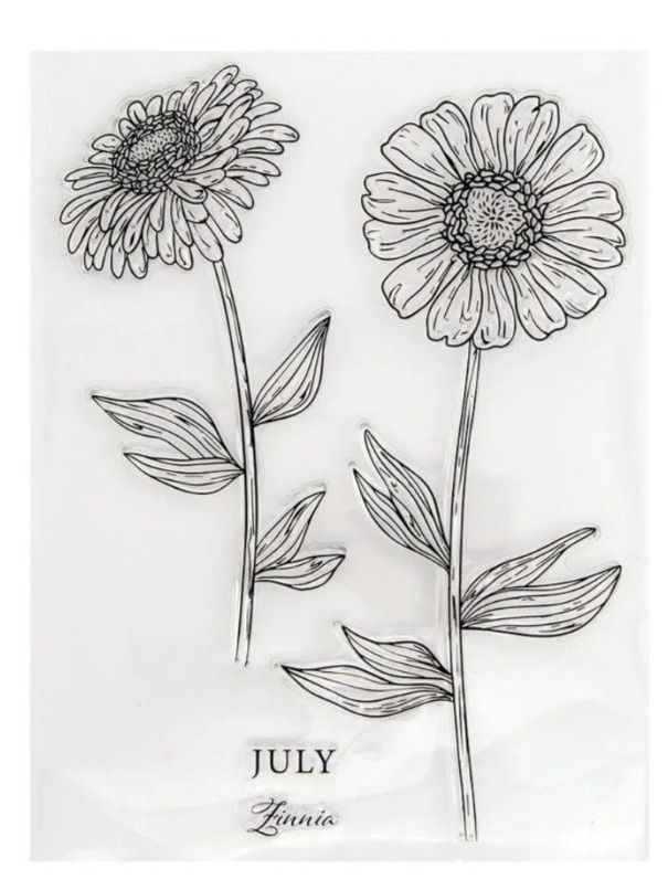 Timbri: Silikonstempel Nr.548, grosse Blumen, Juli – Nuovo e nell'imballaggio originale da Gretzenbach venduto da Fliegepilz56