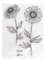 Silikonstempel Nr.548, grosse Blumen, Juli