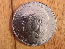 25 Pence zur Hochzeit von Prinz Charles & Lady Diana 1981