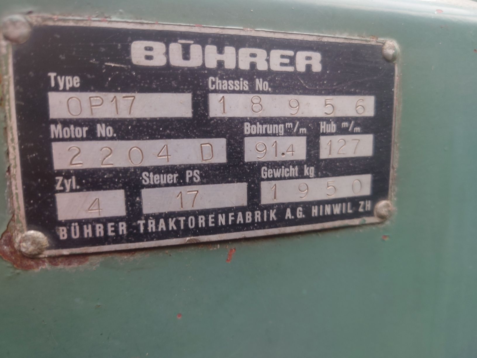 Trattori: Bührer OP17 – Usato da Oberbüren venduto da penaltystar 6