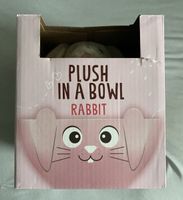 Plush in a Bowl Rabbit Stofftier neu und unbenutzt