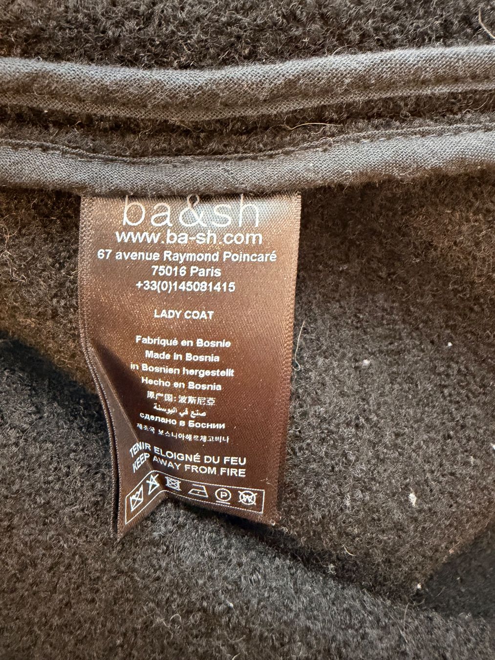 Ba&Sh Cappotti: Black wool long coat Bash – Usato da Pully venduto da sil_m9nm 5