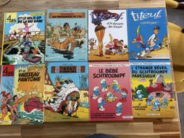 8 BD jeunesse (ultra vintage sauf Titeuf)