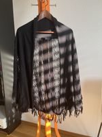 Black Knitted Fringe Cardigan, Boho Chic