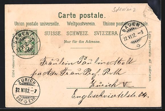 Cartes postales: Litho Baden, Casino, Schloss Stein, Stad – D'occasion à Berlin par bartko-reher 1