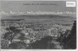 Panorama Biel und die Alpen von Leubringen