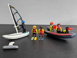 Playmobil Set mit Surfer, Rettungsboot und Taucher