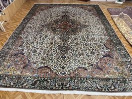 Seidenteppich XXXL 390*280cm handg.frisch gewaschen Luxus