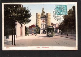 .Basel , Spalenthor , Tram , gel. 1934