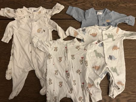 5x H&M Pyjamas – Grösse 50/56 – Top Zustand