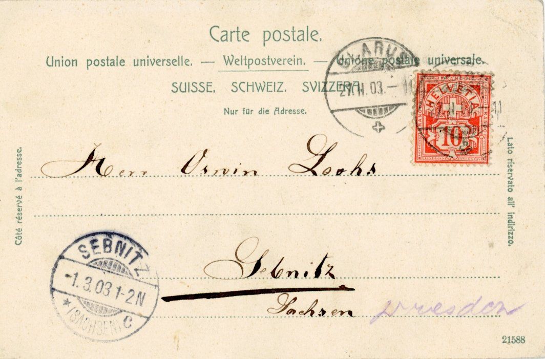 Cartes postales: Glarus  GL       um 1903 – D'occasion à Brig par Valcards54 1