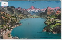 Brunnen - Panorama Vierwaldstättersee - Litho