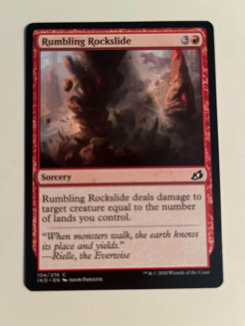 Magic The Gathering Carte collezionabili: 1 x Rumbling Rockslide - Magic: The Gathering - MtG – Usato da Kriens venduto da Shadi1980