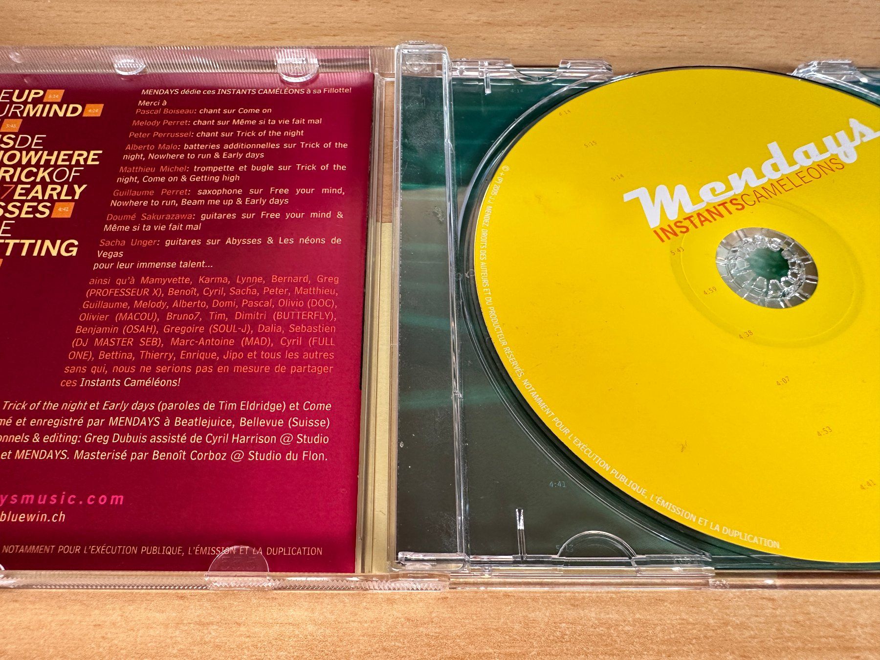 CDs: Mendays - Instants Cameleons – D'occasion à Rikon im Tösstal par Alpenmutz 2