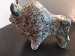 Bison Marmorgestein Skulptur