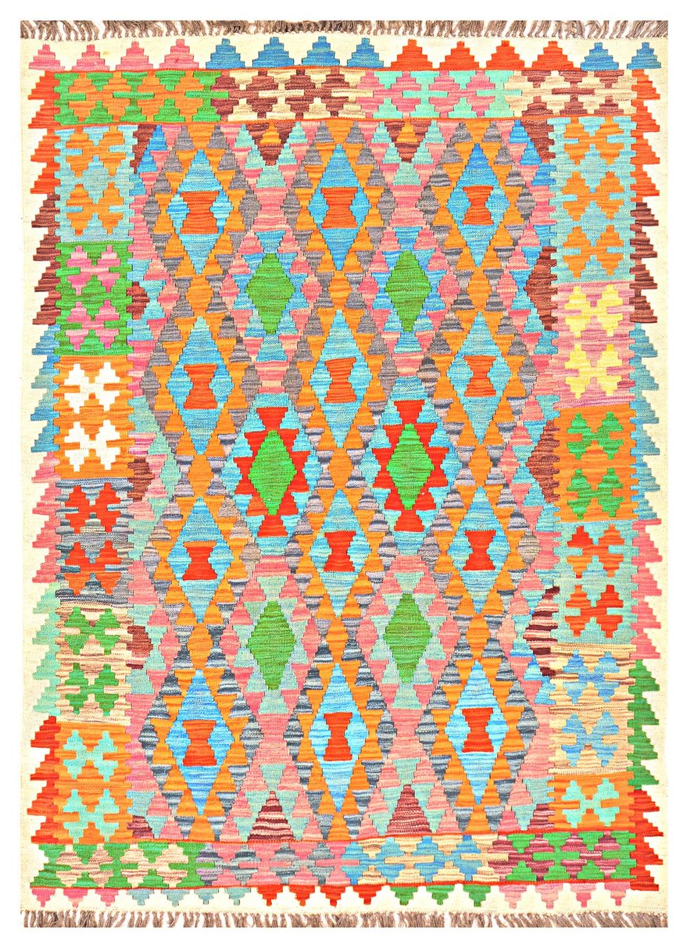 Kelim Tappeti: Oriente Afghan Kelim  Teppich 170x240 Cm – Nuovo e nell'imballaggio originale da Lahore venduto da Fairways79 8
