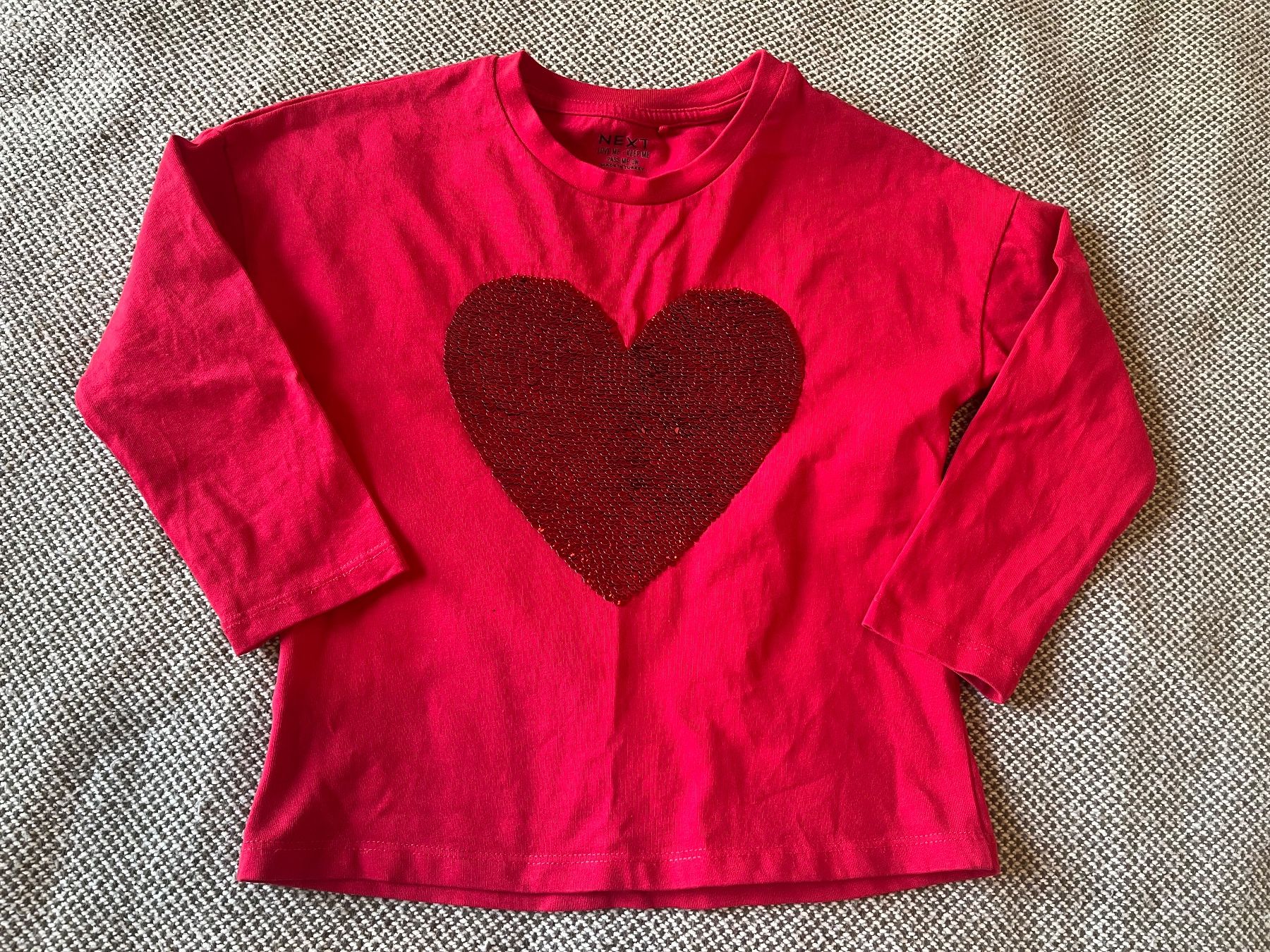 Next Camicette, T-shirt & Top: Red long sleeve interactive top - 6 years (116cm) – Nuovo (secondo la descrizione) da Genève venduto da dmt_y25y 1