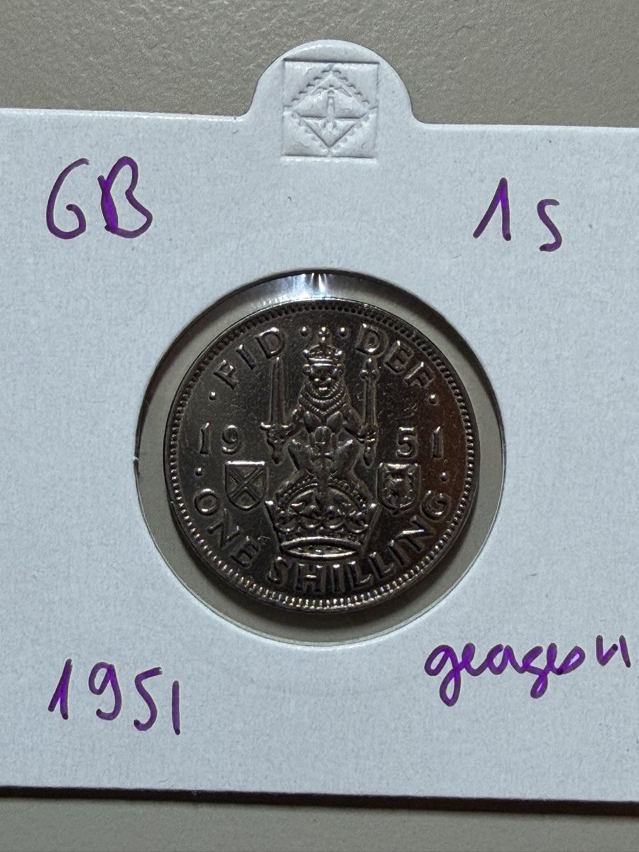 Tutti le monete: GB - 1 shilling - 1951 - Georges 6 – Usato da Payerne venduto da Mike1682