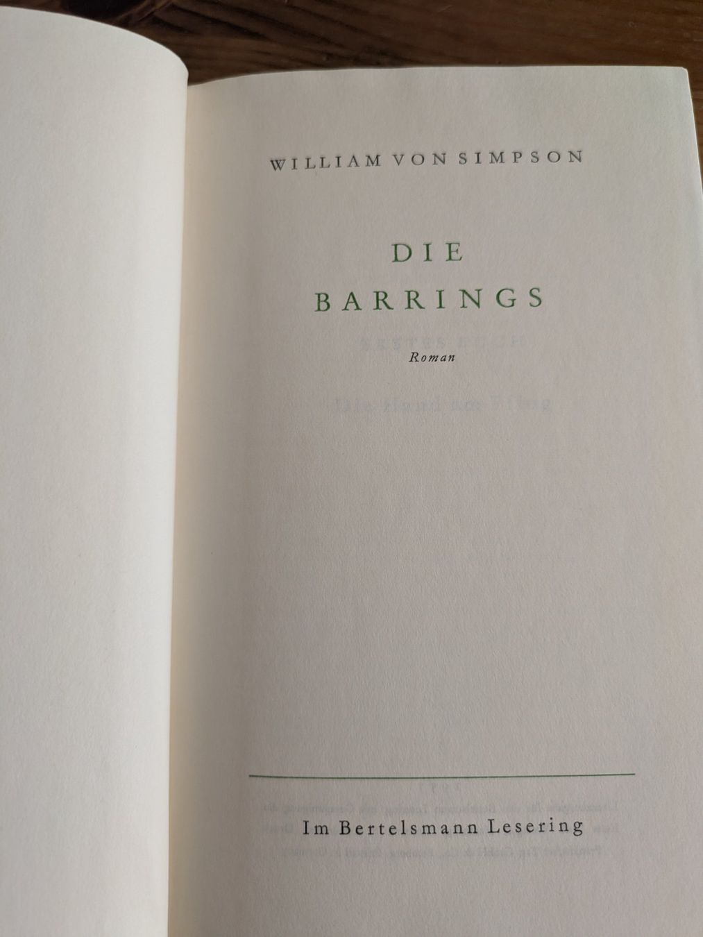 Libri: William Simpson Barrings Romane, 3 Bände, Top Zustand – Usato da Zürich venduto da but_9lq6 3