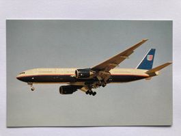 Postcard Boeing B-777 United Airlines