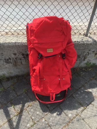 Vintage Freetime Rucksack, rot, guter Zustand, Trecking