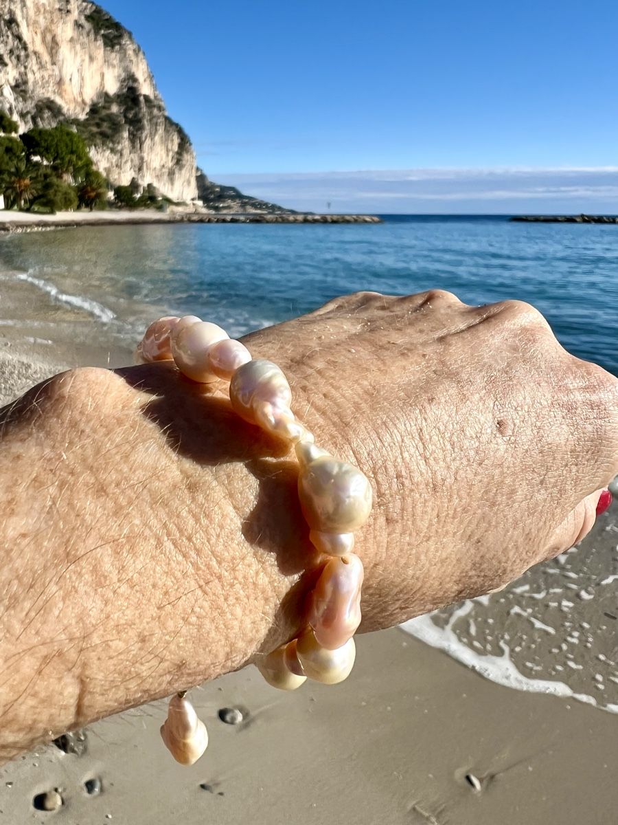 Bracciali & Braccialetti: Baroque Pearl Bracelet - Gold Plated Silver – Nuovo e nell'imballaggio originale da Rüschlikon venduto da ThereseJewelryDesign 2