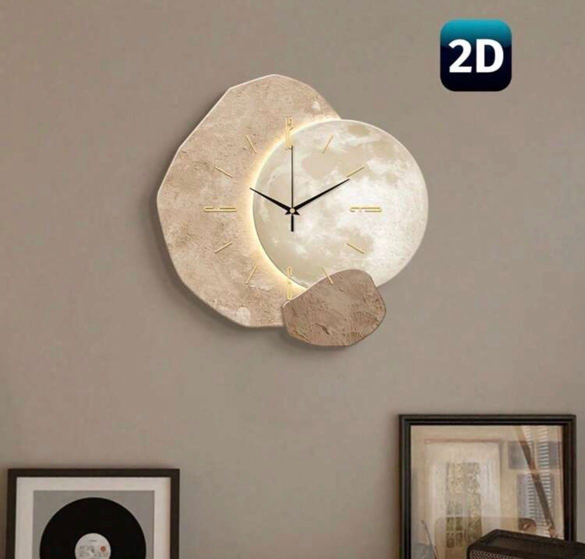 Orologi: Moderne Wanduhr im Mond Design – Nuovo e nell'imballaggio originale da Emmenbrücke venduto da ShopDirect 1