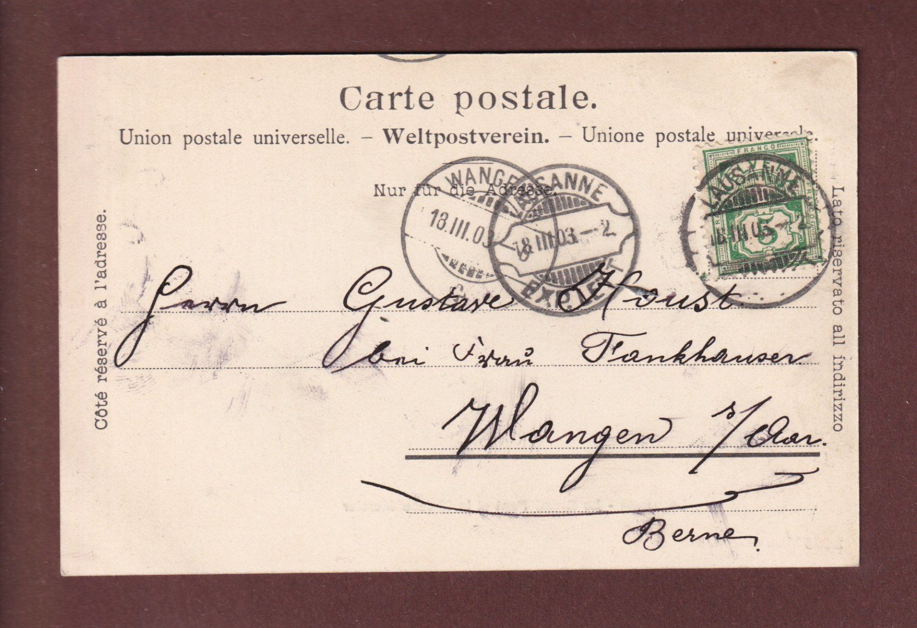 Ansichtskarten: LAUSANNE - Flon et Maison Mercier - 1903 – Gebraucht aus Pully von nicecards 1