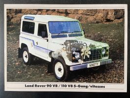 LAND ROVER 90 V8 / 110 V8 Prospekt ca 1985 CH-Ausgabe dt/fr