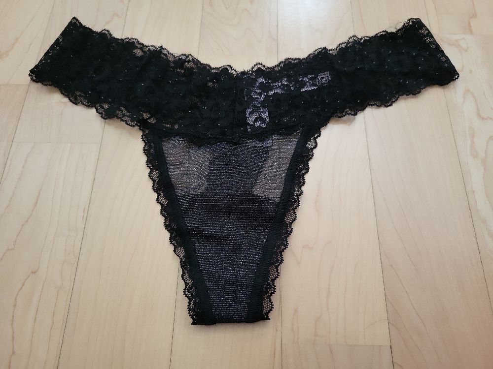 Victoria's Secret String Gr.M schwarz Spitze Schimmerdetails (Neu und ...