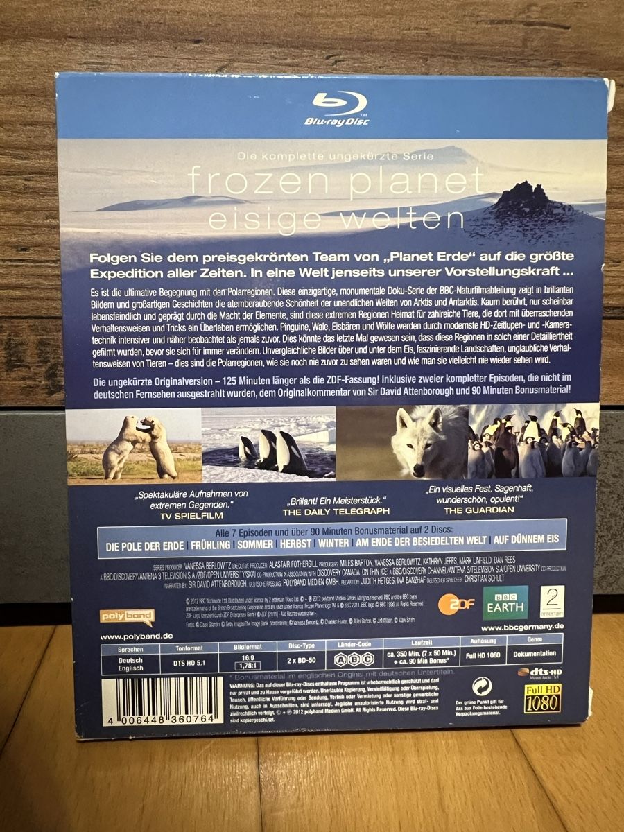 Tutti i DVDs: DVD Frozen Planet eisige Welten – Usato da Aadorf venduto da Schwarzschlumpf1972 1