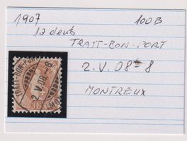 Stehende 100B mit seltenem Stempel !! TRAIT-BON-PORT !!