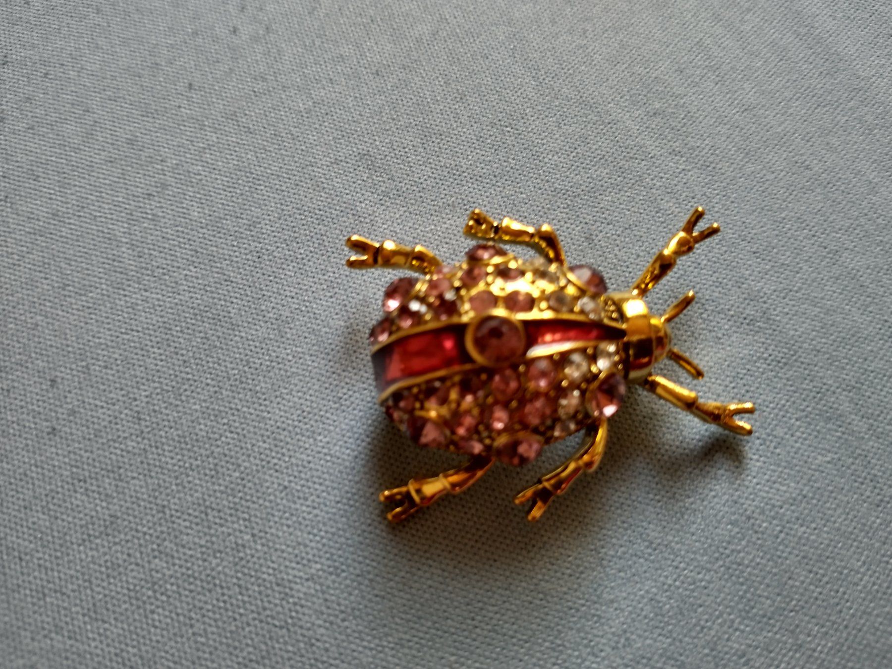 Spille & Fermagli: Brosche Käfer goldfarben mit rosa Steinen – Nuovo (secondo la descrizione) da Löhningen venduto da Chimae67 4