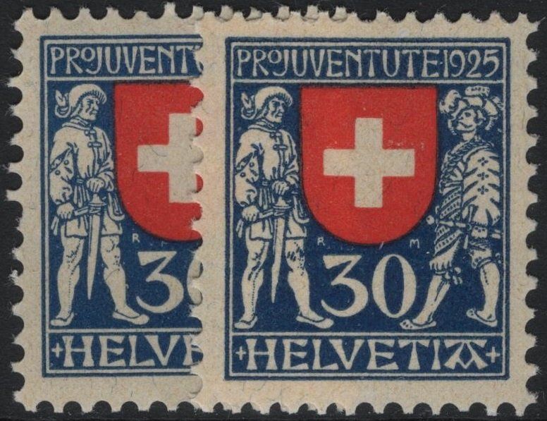 Tutti i francobolli: 30 Rp. Schweizer Wäppli mit ABART – Usato da Eglisau venduto da Chperfins 1