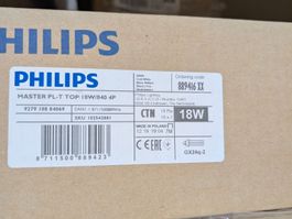 10 Lampes Philips Master PL-T TOP 18W/840 4P NEUF