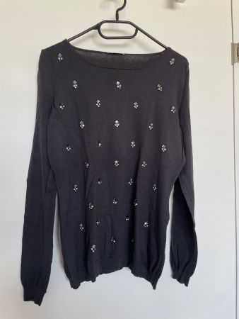 Pullover mit Swarovski Verzierungen - Damen L