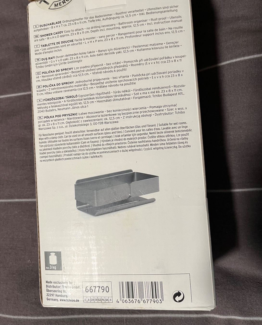 Docce: Duschablage neu, von Tchibo, Edelstahl, Kleben oder Bohren – Nuovo e nell'imballaggio originale da Winkel venduto da Tongabonga 1