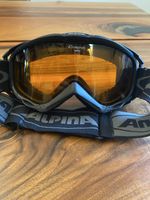 Skibrille Alpina Doubleflex Turbo schwarz gebraucht