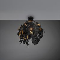 Deckenleuchte, Schwarz, Blätter, 38 cm Ø
