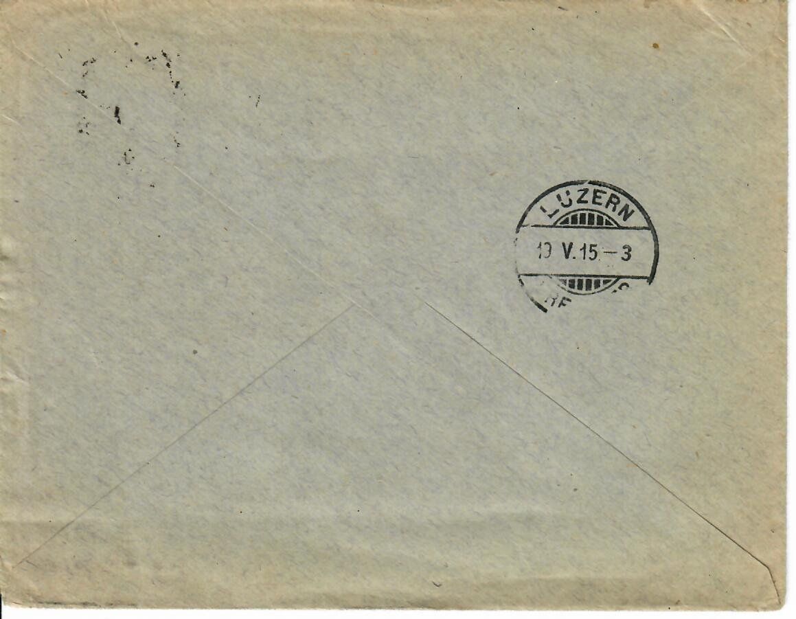 Alle Briefmarken: Brief, Frankreich  1915 – Gebraucht aus Hochdorf von Ziegel-16 1