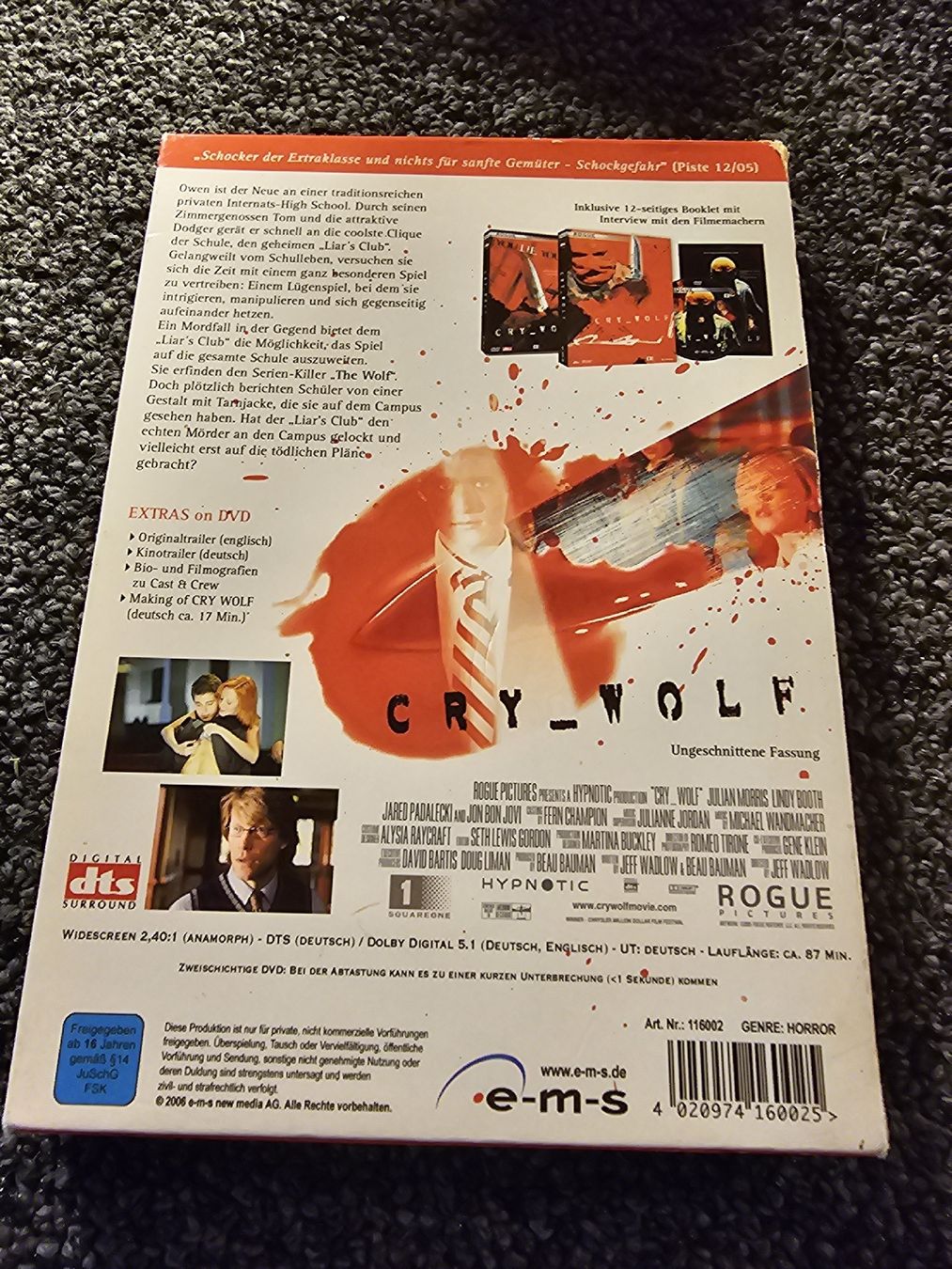 Tutti i DVDs: DVD Cry_Wolf (22960) – Usato da Ruswil venduto da jan_bxl5 1