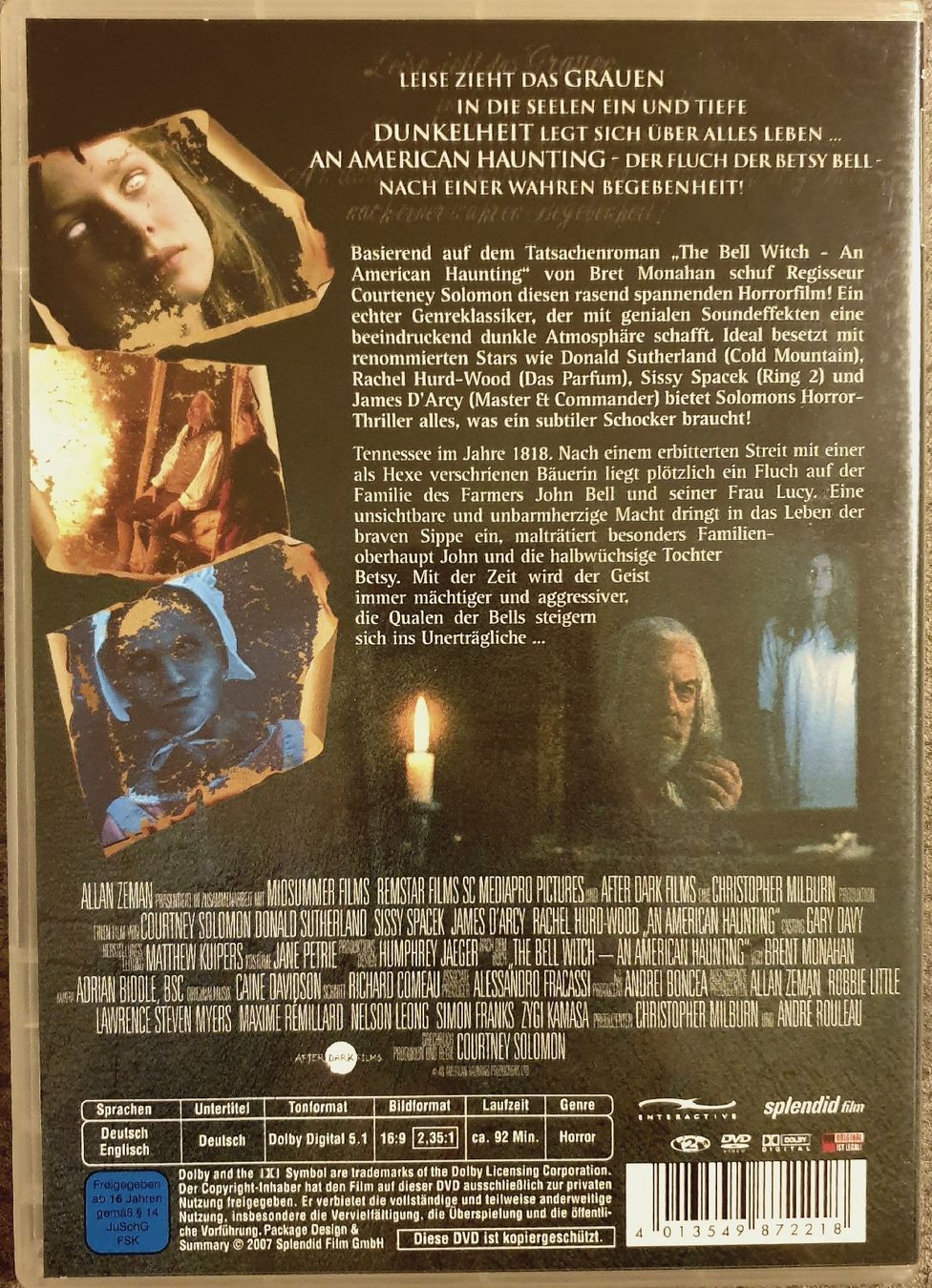 Tutti i DVDs: An american Haunting – DVD – Usato da Zürich venduto da ptanyela 1