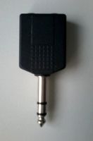 Adapter Klinke 6,3/ 2x Buchse 6,3 stereo