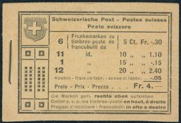 1921 - Markenheftchen - Tellknabe - Tellbrustbild