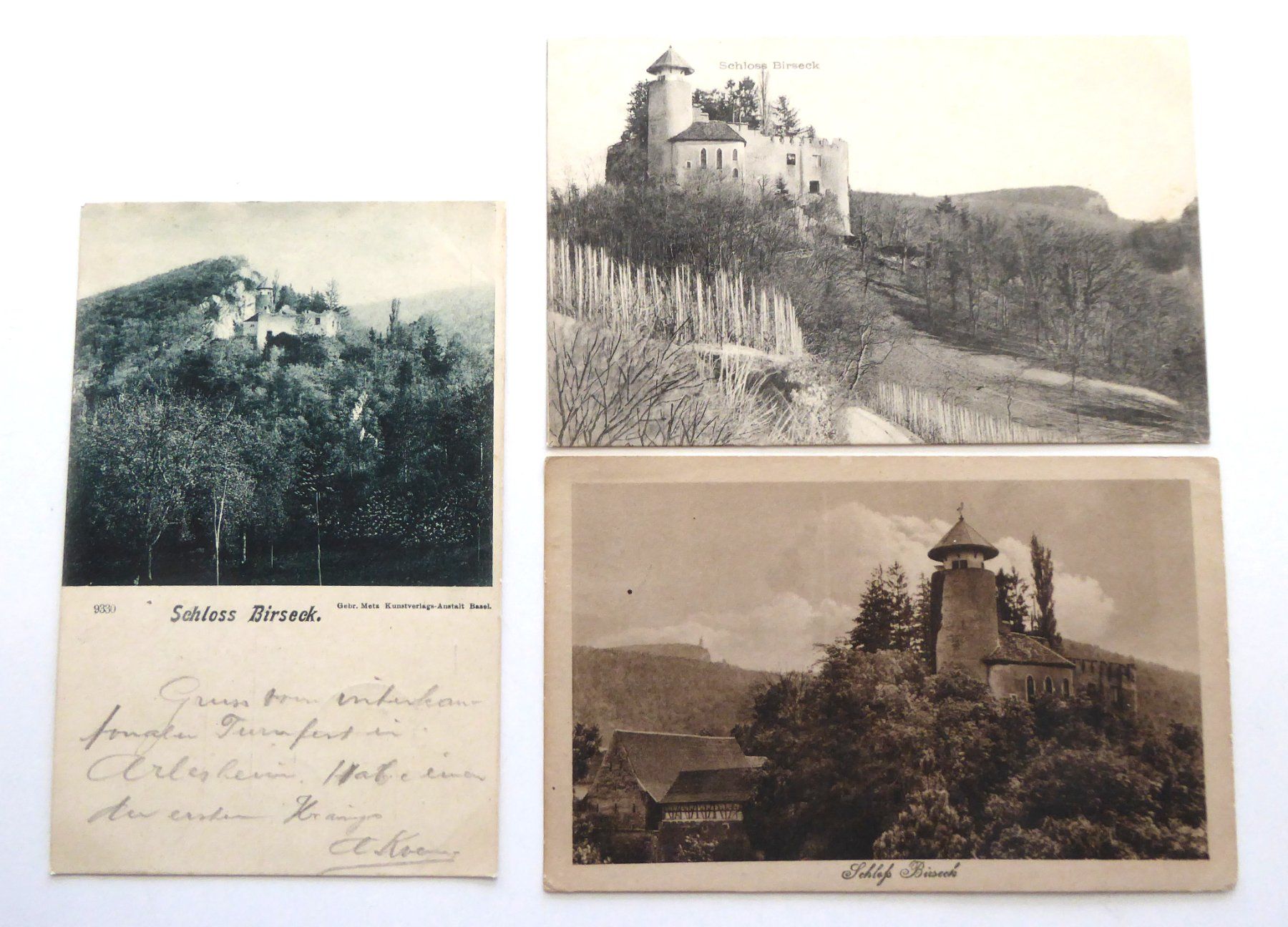 Cartoline postali: Arlesheim Schloss Birseck 3x – Usato da Aesch BL venduto da Kauri1