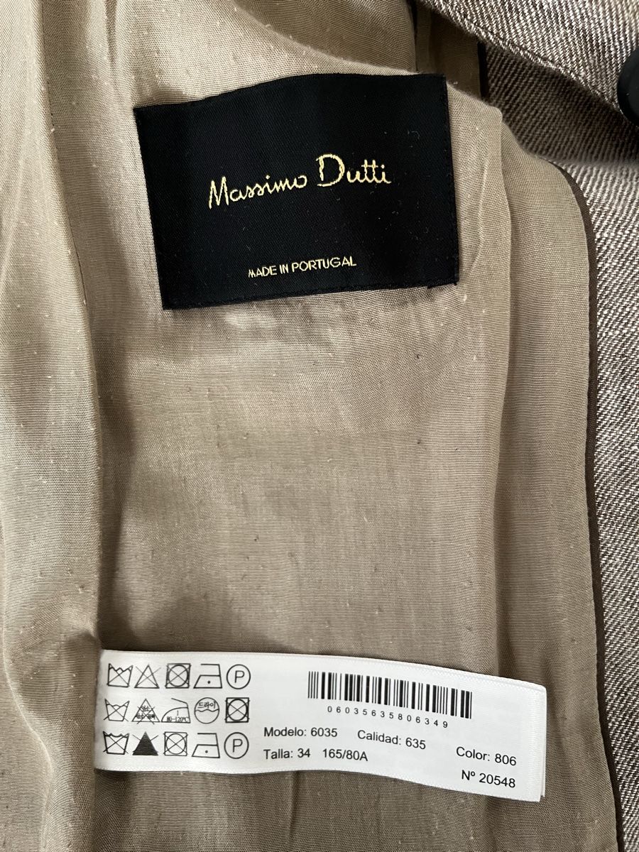 Massimo Dutti Giacche: Blazer Massimo Dutti brown 100% linen size 34 – Usato da Meilen venduto da Tamara23 2