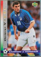 Christian Vieri #9 - Upper Deck France 1998 Retro Karte TOP